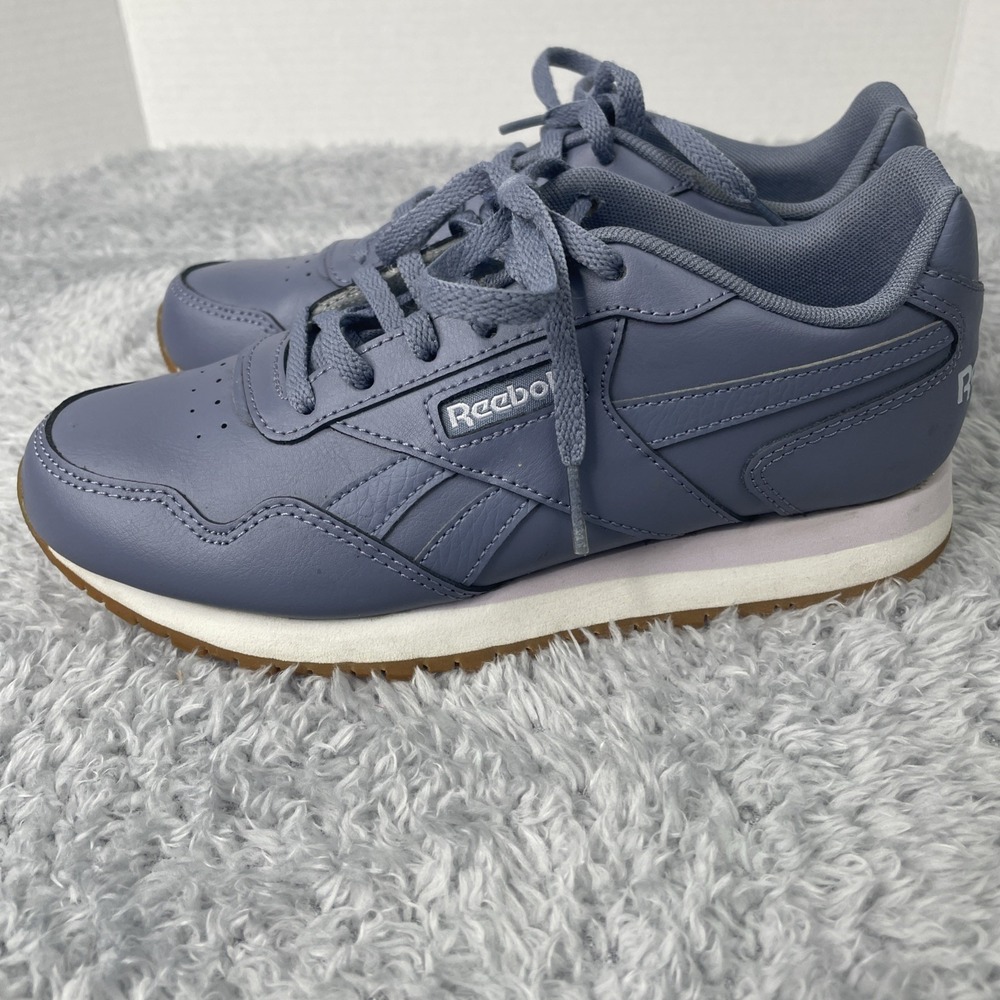 Reebok Sneakers Women's Size 6 Gray Indigo Classic Harman Run Shoes Leather - Picture 2 of 9